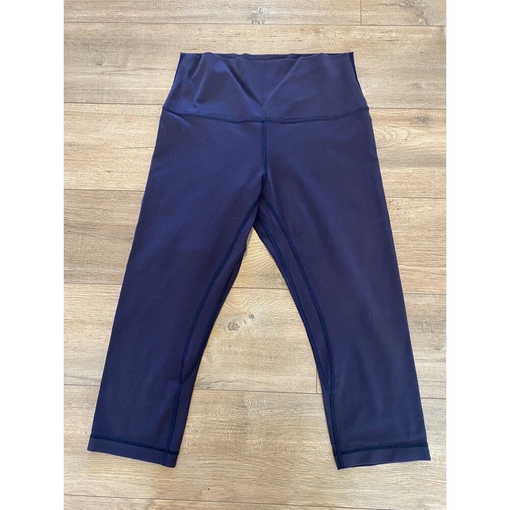 Lululemon Align Crop 19" Activewear Leggings Navy Blue Womens Size 8 LW6HGRS